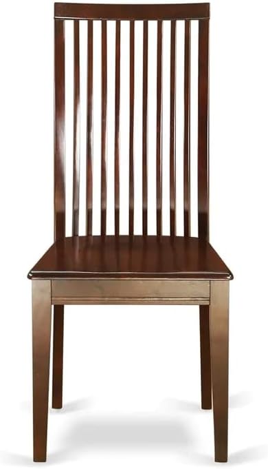 East West Furniture DMIP3-MAH-W 3 Piece Kitchen Table & Chairs Set Contains a Round Dining Room Table with Dropleaf and 2 Dining Chairs, 42x42 Inch, Mahogany