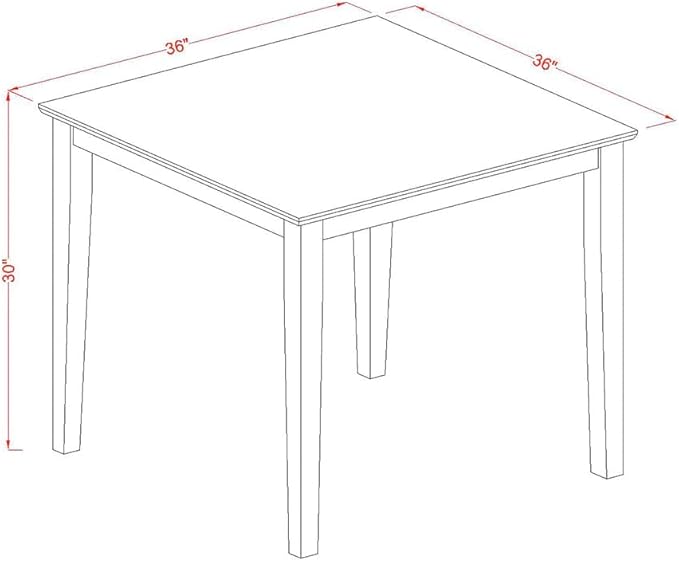 East West Furniture OXSI3-LWH-15 3 Piece Dining Room Furniture Set Contains a Square Dining Table and 2 Baby Blue Linen Fabric Upholstered Parson Chairs, 36x36 Inch, Linen White