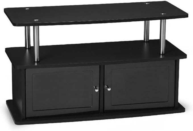 Convenience Concepts Designs2Go TV Stand with 2 Cabinets, Black