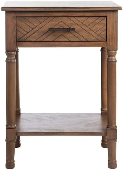 SAFAVIEH Home Collection Peyton Brown 1-Drawer Lower Shelf Accent Table ACC5704C