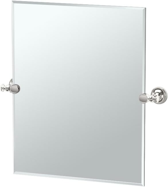 Gatco 4129SM Tavern Small Rectangle Mirror, Polished Nickel
