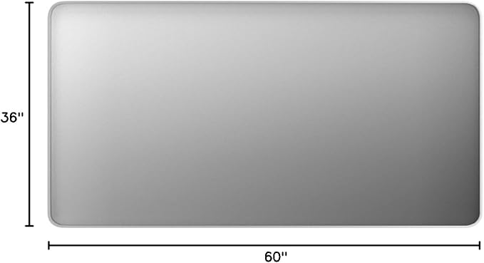 TokeShimi 60 x 30 Inch Wall Mirror for Bathroom Brushed Silver Metal Frame Decorative Rectangular Wall Mounted Home Decor Corner Hangs Farmhouse Mirror (Horizontal/Vertical)