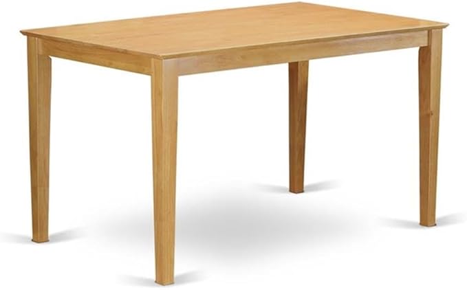East West Furniture CAPU5H-OAK-W 5 Piece Counter Height Pub Set Includes a Rectangle Dining Table and 4 Dining Room Chairs, 36x60 Inch, Oak