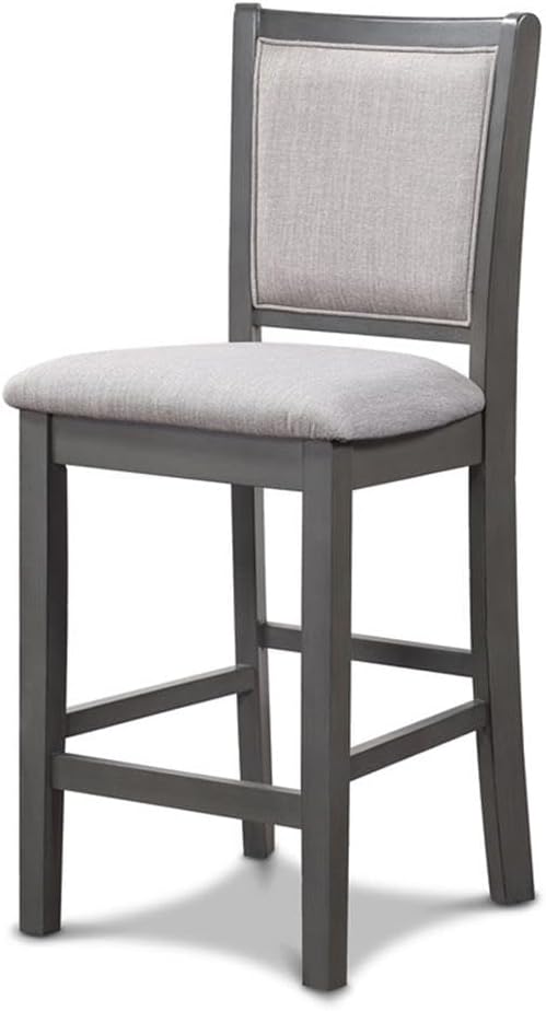 New Classic Furniture Amy 5-Piece Counter Dining Table Set, Gray