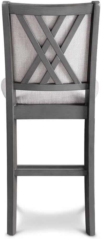 New Classic Furniture Amy 5-Piece Counter Dining Table Set, Gray