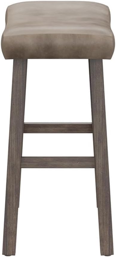 Hillsdale Furniture Saddle Counter Stool, Rustic Gray