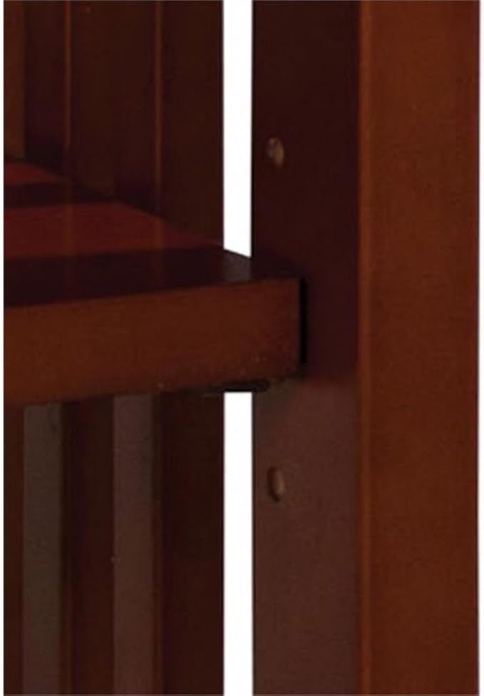Alaterre Furniture Mission Console Entryway Table with Lower Storage and Adjustable Middle Shelf-Use as Under Window Bookshelf in Living Room or Home Office, (L) 31" x (W) 14" x (H) 24", Cherry