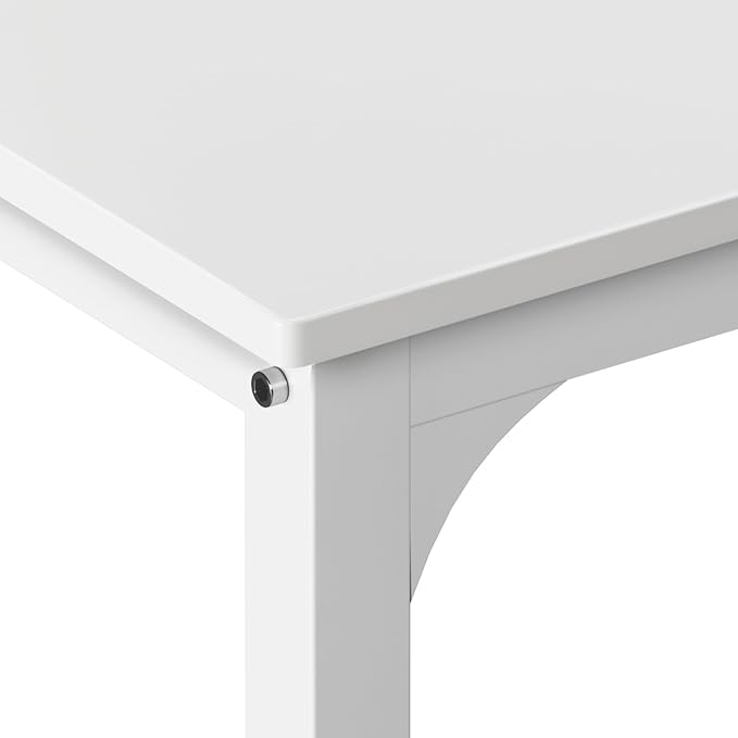 soges 4 Person Dining Table Set,43.3 inch Kitchen Table Set for 4,2 Chairs with Backrest,2-Person Bench with Storage, White Rack,Nesting Furniture Set for Dining Room and Restaurant, White
