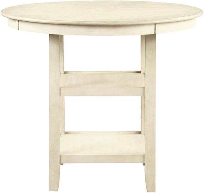 New Classic Furniture Amy 5-Piece Counter Dining Table Set, Beige and Brown