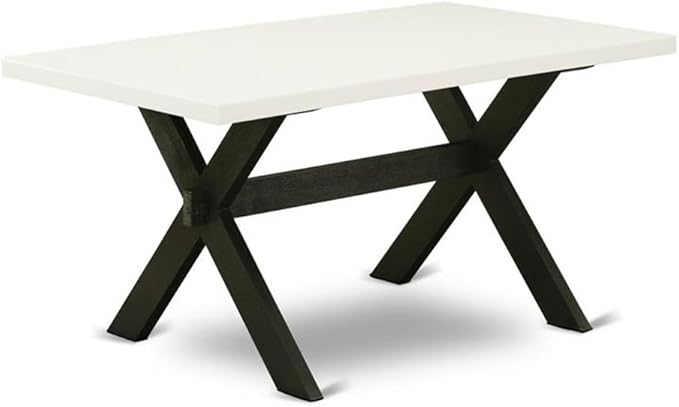East West Furniture XT626 X-Style Mid-Century Modern Dining Table - a Rectangle Dining Table Top with Stylish Legs, 36x60 Inch, Multi-Color