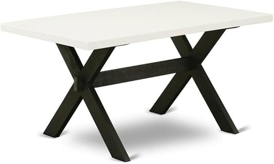 East West Furniture XT626 X-Style Mid-Century Modern Dining Table - a Rectangle Dining Table Top with Stylish Legs, 36x60 Inch, Multi-Color