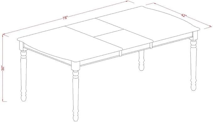 East West Furniture DOAS7-LWH-41 7 Piece Modern Dining Table Set Includes A Wood Table and 6 Platinum Gray Polyester Fabric Padded Chairs with Stylish Back- Linen White Finish