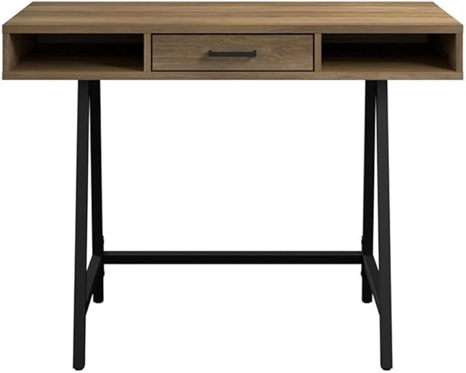 Bush Furniture Steele 40W Writing Desk in Reclaimed Pine | Computer Table for Home Office Workspace