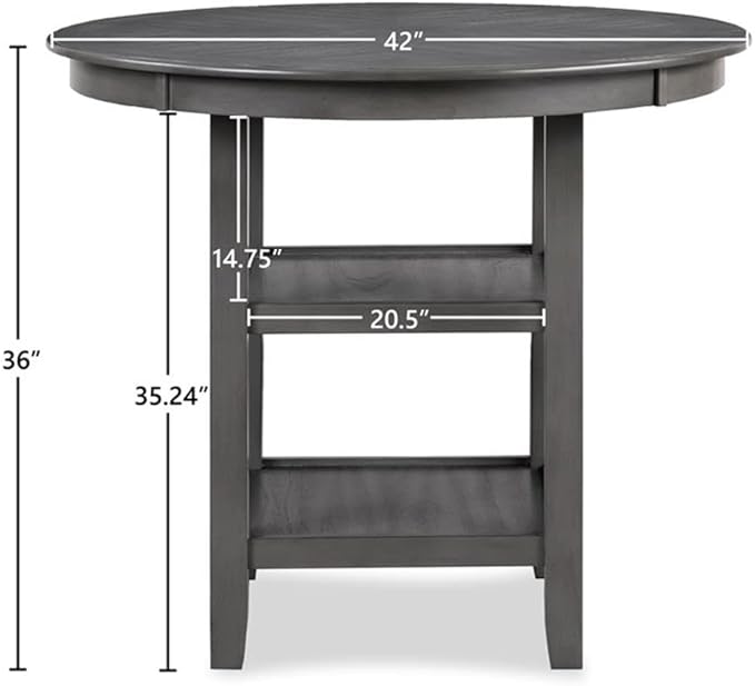 New Classic Furniture Cori 5-Piece Counter Dining Table Set, Gray