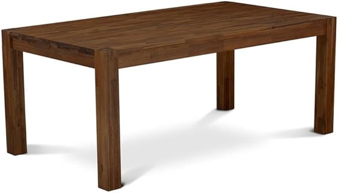 East West Furniture LM7-0N-T Lismore Dining Room Table - Rectangle Rustic Wood Table, 40x72 Inch, Walnut