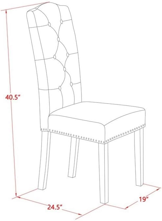 East West Furniture X097EL207-5 5 Piece Dinette Set for 4 Includes a Rectangle Dining Room Table with X-Legs and 4 Gray Linen Fabric Parsons Dining Chairs, 40x72 Inch, Multi-Color