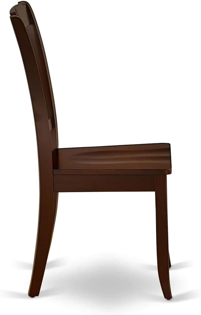 East West Furniture MZDA5-MAH-W 5 Piece Kitchen Table & Chairs Set Includes a Rectangle Dining Table with Dropleaf and 4 Dining Room Chairs, 36x54 Inch, Mahogany