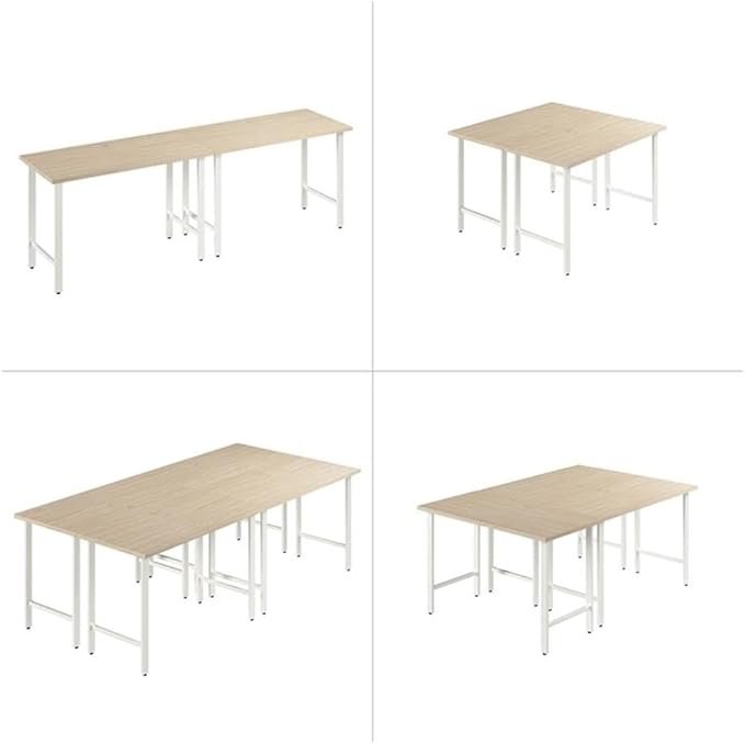Bush Business Furniture Hustle 48W x 24D Computer Desk with Metal Legs in Natural Elm, Modular Office Table for Home and Professional Workspace