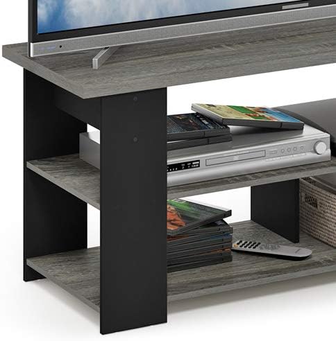 Furinno JAYA TV Stand, French Oak Grey/Black
