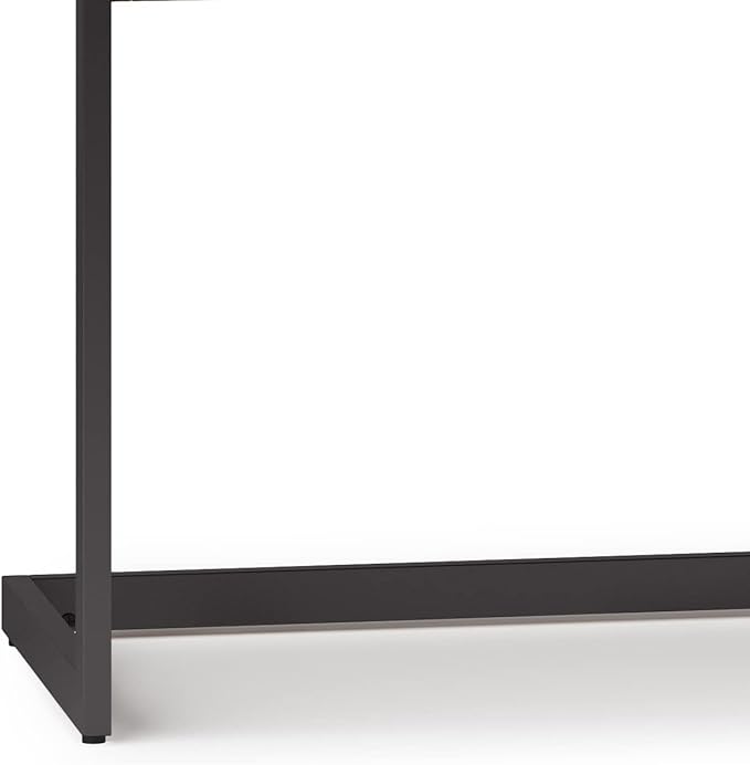 SIMPLIHOME Erina Large Desk - 72-Inch Wide Solid Acacia Wood and Metal Writing Desk in Rustic Natural Aged Brown, Modern Industrial Home Office Computer Table with Drawers and Flip-Down Keyboard Tray