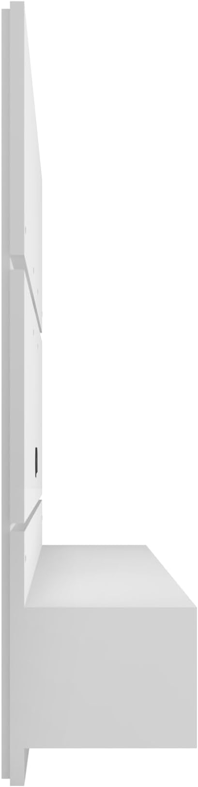 Manhattan Comfort Vernon 62" Floating Entertainment Center, Wall Mounted TV Stand for 55'' Television with Concealed & Open Storage, Hole for Cable Management, White