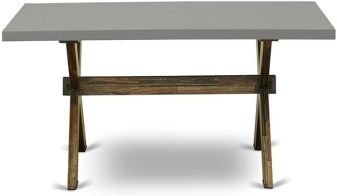 East West Furniture XT796 X-Style Dining Room Table - a Rectangle Solid Wood Table Top with Stylish Legs, 36x60 Inch, Multi-Color