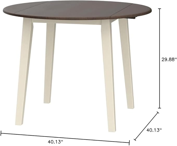 Signature Design by Ashley Woodanville Dining Room Table, Two-Tone White