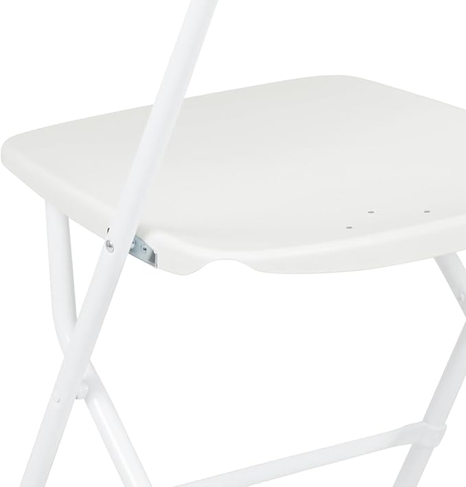 Flash Furniture Hercules Series Plastic Folding Chair - White - 650LB Weight Capacity Comfortable Event Chair - Lightweight Folding Chair