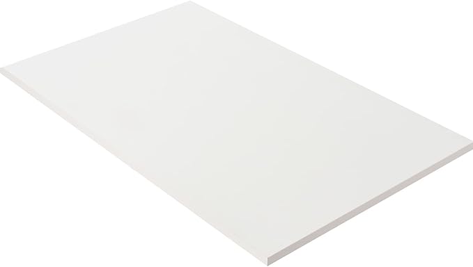 Kaboon 36x20 inch White Table Top Universal, Solid One-Piece Desktop, Reversible Melamine Countertop, Double Desks, L-Desk DIY