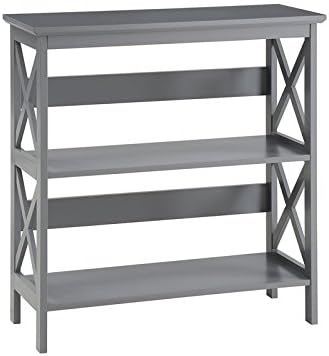 Convenience Concepts Oxford 3 Tier Bookcase, Gray