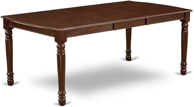 East West Furniture DOCA9-MAH-W 9 Piece Modern Dining Table Set Includes a Rectangle Wooden Table with Butterfly Leaf and 8 Dining Room Chairs, 42x78 Inch, Mahogany