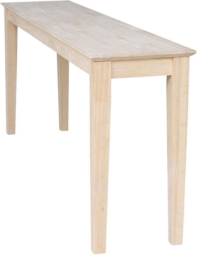 Solid Wood Extended Length Shaker Console Table - 72" Wide
