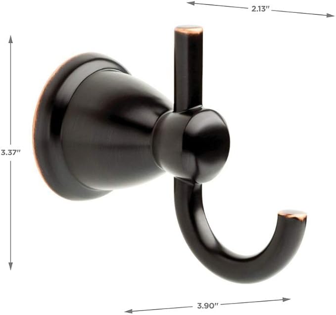 Franklin Brass Kinla 5-Piece Bathroom Set Oil-Rubbed Bronze 18', 24' Towel Bar Racks, Toilet Paper Holder, Ring, Hook KIN5PC-ORB