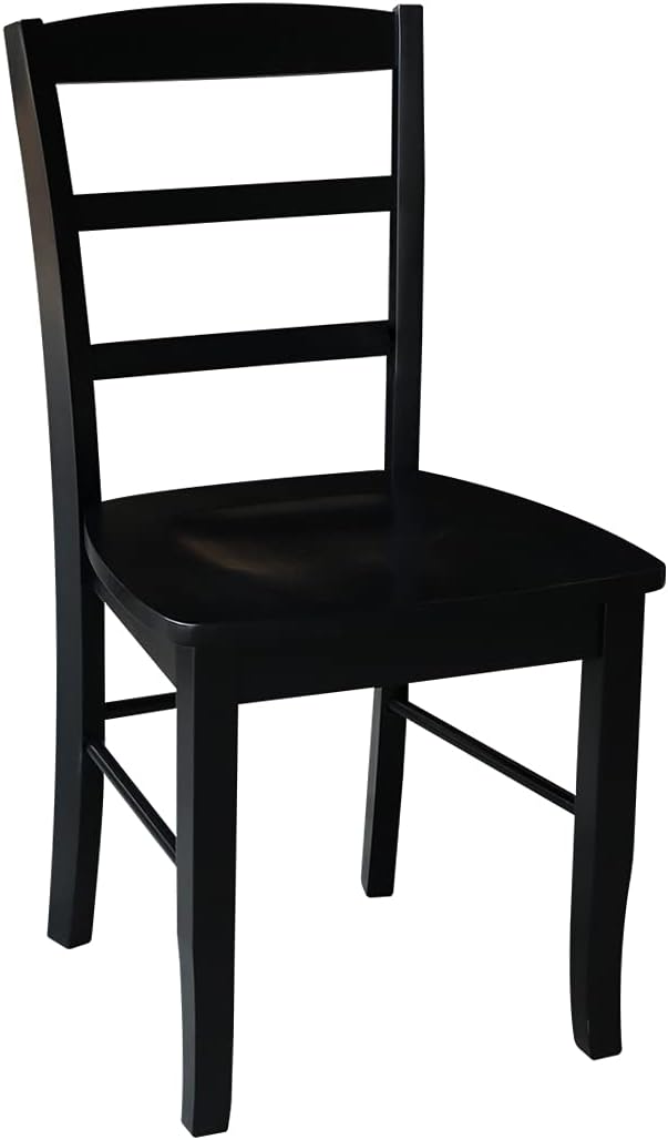 International Concepts Pair of Madrid LadderBack Chairs, Black