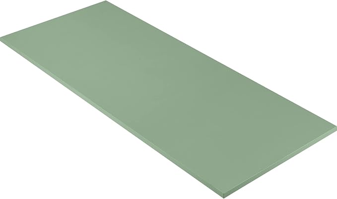 Kaboon Universal Tabletop 23.62" D x 59.1" W, Green, One Piece Wood Table Top for Standing Desk, Reversible Melamine Countertop for Home Office