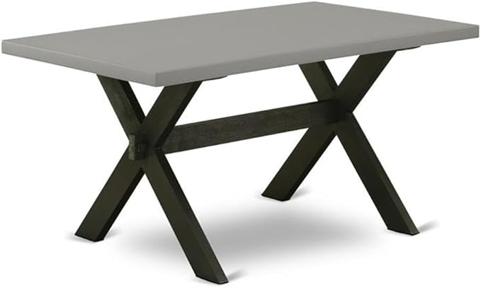 East West Furniture XT696 X-Style Mid-Century Modern Dining Table - a Rectangle Wooden Table Top with Stylish Legs, 36x60 Inch, Multi-Color
