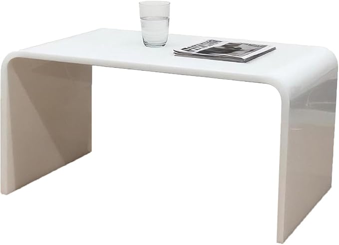 Acrylic 24" Desk-Multipurpose Modern Furniture for Use as Lap desks,Side/End Table in Living Rooms, Bedrooms and Offices,14" D x 24" W x 12" H (White)