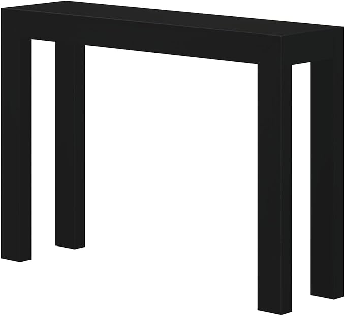 Plank+Beam Modern Solid Wood Console Table, 46.25 Inch, Sofa Table, Narrow Entryway Table for Hallway, Behind The Couch, Living Room, Foyer, Easy Assembly, Black