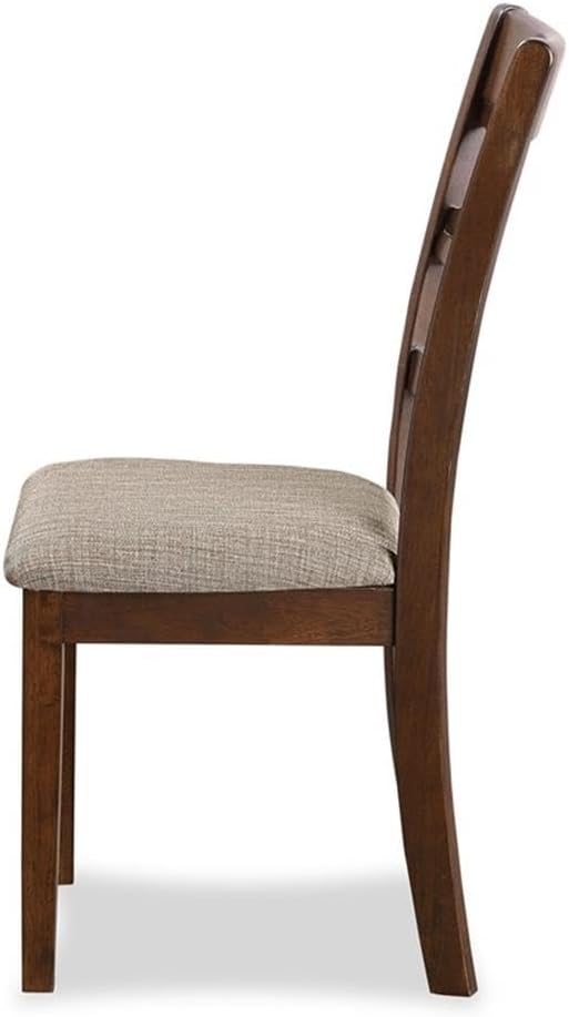 New Classic Furniture Cori 5-Piece Round Dining Set with 1 Table and 4 Chairs, Cherry Brown