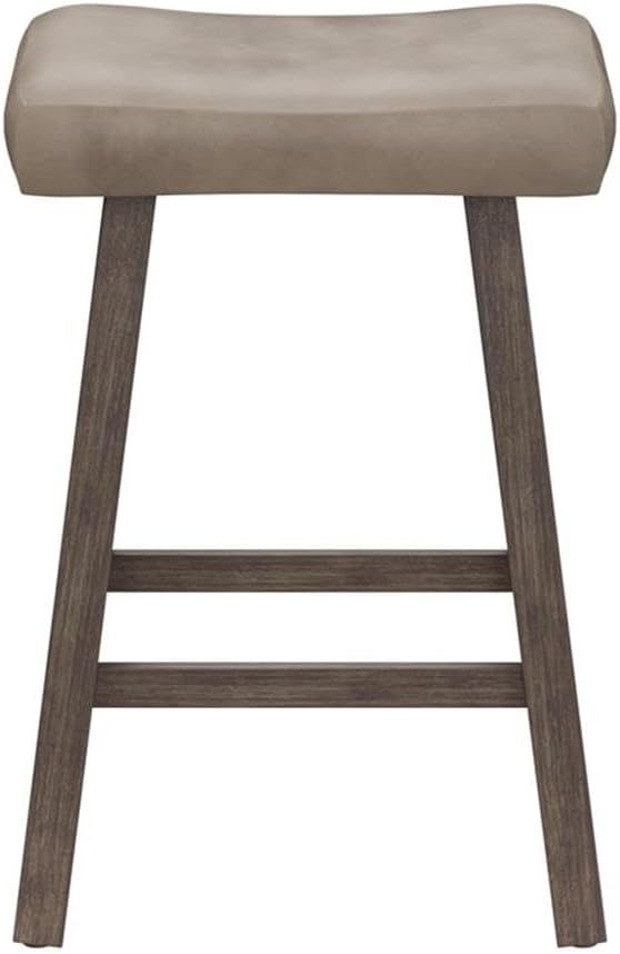 Hillsdale Furniture Saddle Counter Stool, Rustic Gray