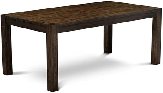 East West Furniture LM7-07-T Lismore Modern Dining Table - Rectangle Rustic Farmhouse Table, 40x72 Inch, Jacobean