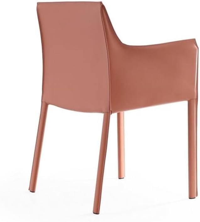 Manhattan Comfort Paris Clay Saddle Leather Armchair (Set of 2), Clay
