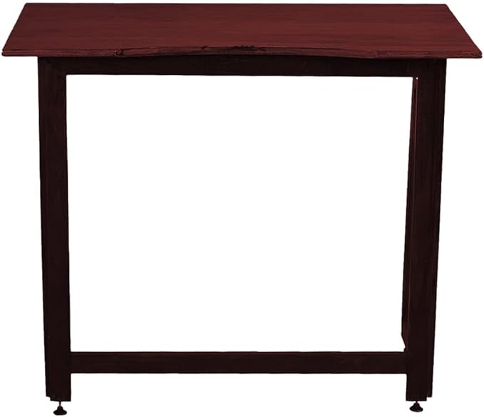 Dawn Riser Solid Wood Folding Table Desk, Writing, Laptop, PC, Space Saving, Easy Storage, Sleek Design, DIY Home Office Desk, Small Spaces Mahogany Color