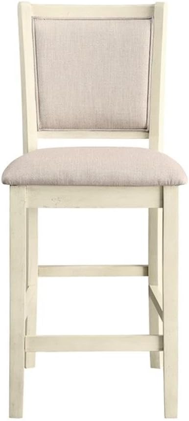 New Classic Furniture Amy 5-Piece Counter Dining Table Set, Beige and Brown