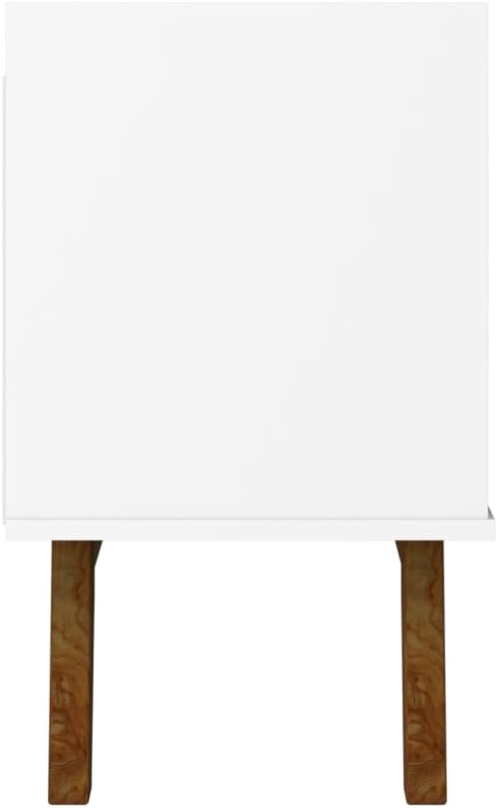 Manhattan Comfort Marcus Mid Century Modern 70 Inch TV Stand with Drawers, Cable Management, 4 Shelves and Soft Close Doors, Entertainment Center and Media Console for Living Room, White