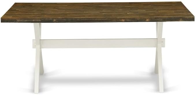East West Furniture XT077 X-Style Modern Dining Table - a Rectangle Wooden Table Top with Stylish Legs, 40x72 Inch, Multi-Color