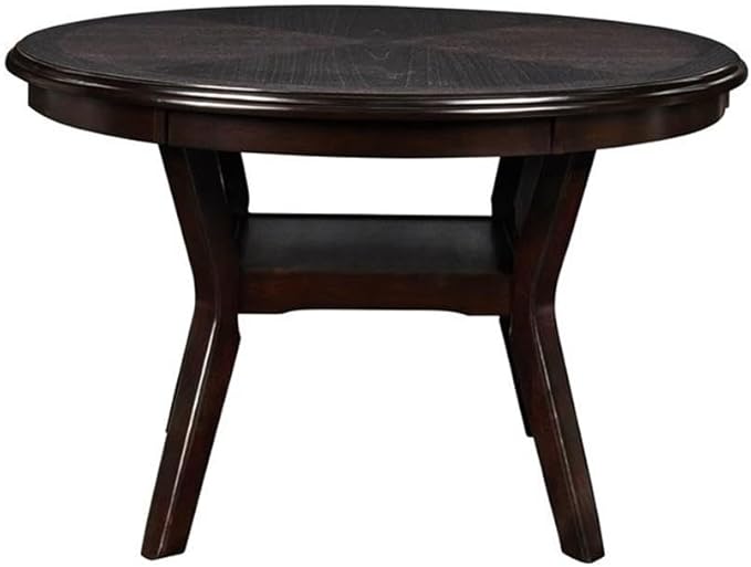 New Classic Furniture Gia 5-Piece Round Dining Set with 1 Dining Table and 4 Chairs, 47-Inch, Ebony