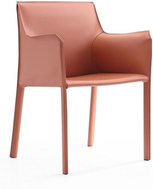Manhattan Comfort Paris Clay Saddle Leather Armchair (Set of 2), Clay