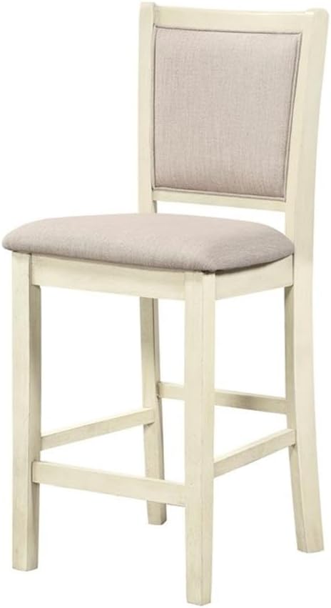 New Classic Furniture Amy 5-Piece Counter Dining Table Set, Beige and Brown