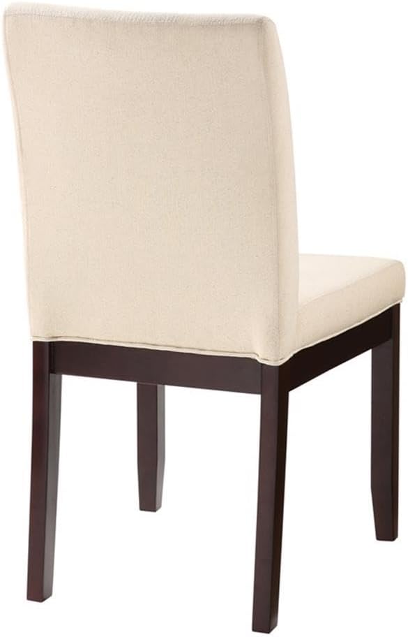 OSP Home Furnishings Dakota Upholstered Parsons Chair with Espresso Finish Wood Legs, Linen